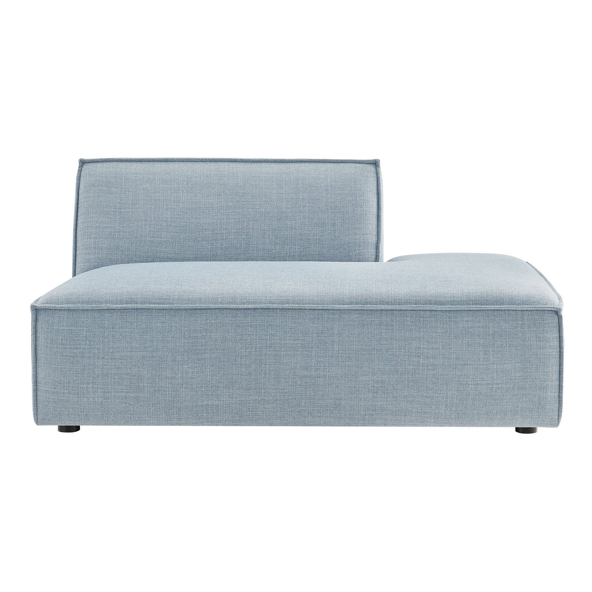 Right-facing armless modular chaise in blue-gray Restore Performance Fabric, by Modway on Tampa Home & Garden Store
