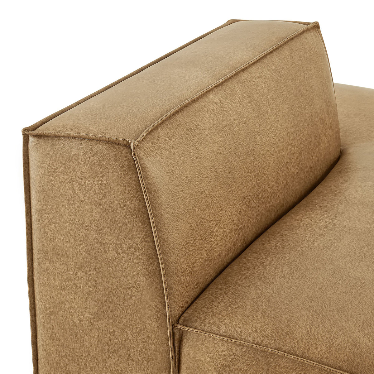 Restore vegan leather right-facing armless modular chaise by Modway in tan on Tampa Home & Garden Store