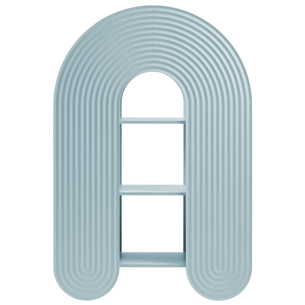 Daydream 58 arched bookshelf by Modway in blue ribbed arch design, compact bookcase on Tampa Home & Garden Store