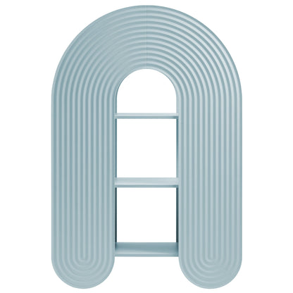 Daydream 58 arched bookshelf by Modway in blue ribbed arch design, compact bookcase on Tampa Home & Garden Store
