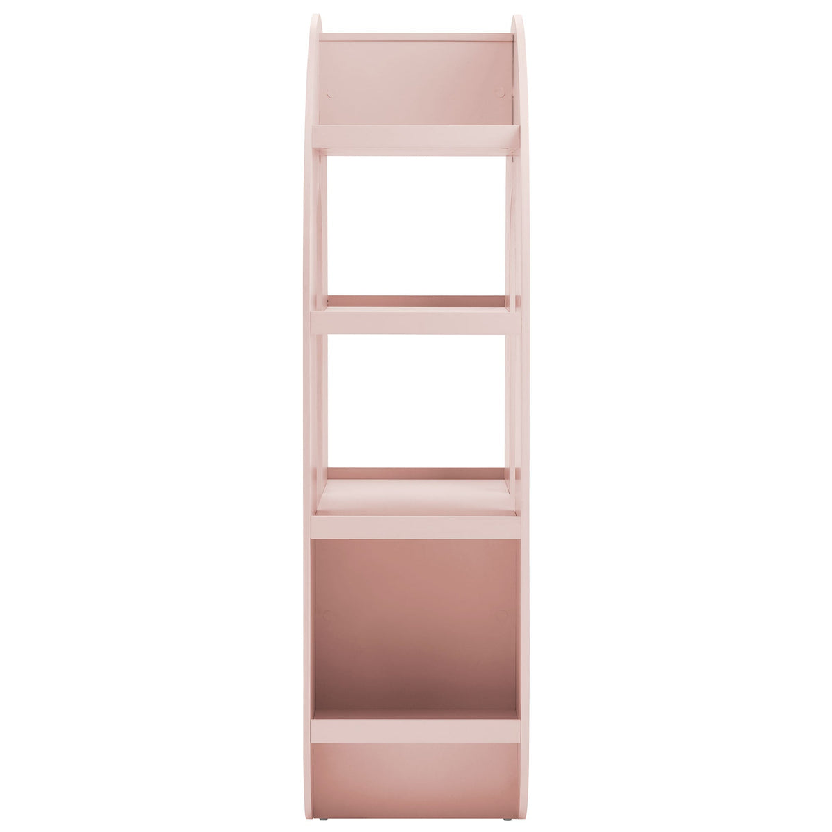 Daydream 58in arched bookshelf by Modway blush pink wood finish with curved side panels tall bookcase on Tampa Home & Garden Store