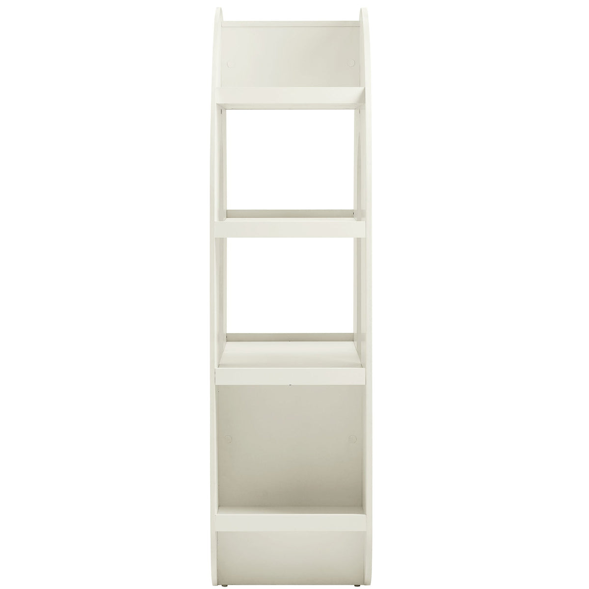 Daydream 58in arched bookshelf white finish with open shelves on Tampa Home & Garden Store