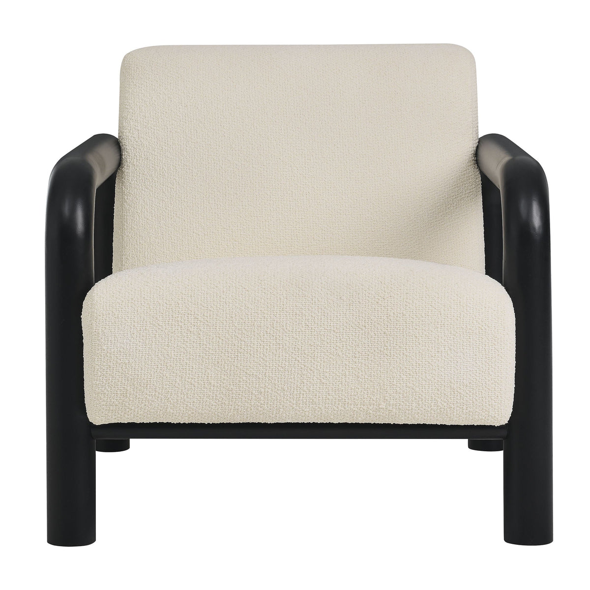 Sereno Boucle Accent Chair by Modway beige boucle upholstery with black curved arms on Tampa Home & Garden Store
