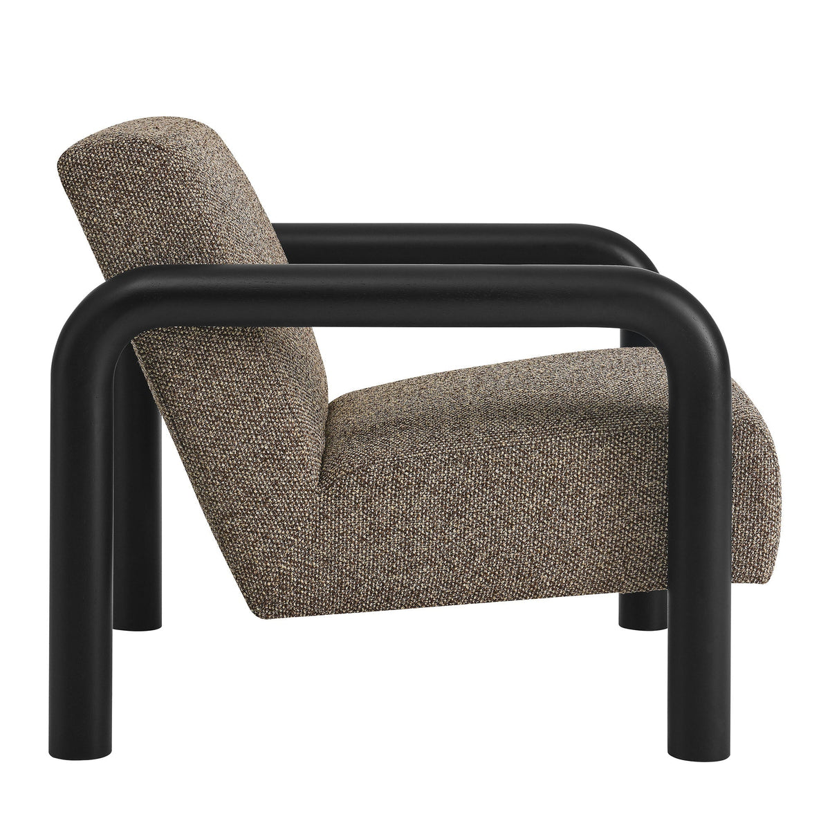 Sereno Boucle Accent Chair by Modway, beige boucle upholstery with black metal frame on Tampa Home & Garden Store