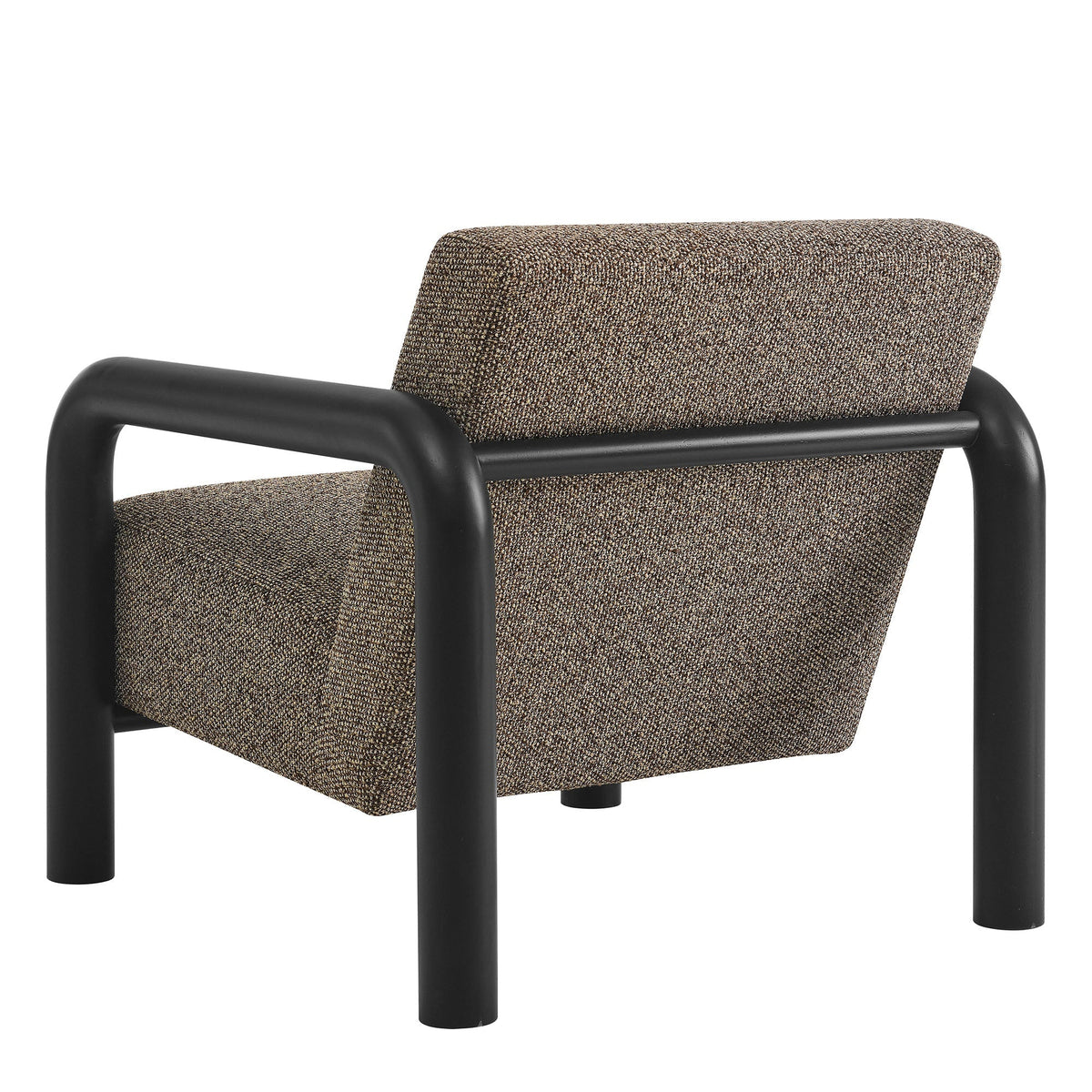 Sereno Boucle Accent Chair by Modway, brown boucle upholstery with black tubular frame on Tampa Home & Garden Store