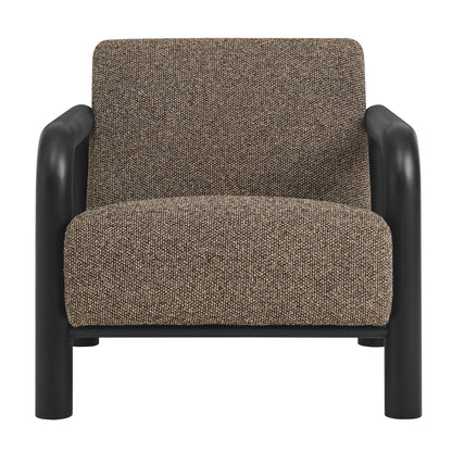 Sereno Boucle Accent Chair by Modway in brown boucle upholstery with black metal arms on Tampa Home & Garden Store