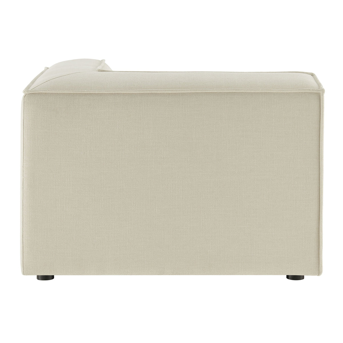 Modway Restore Performance fabric upholstered modular corner chair in beige with seam details on Tampa Home & Garden Store