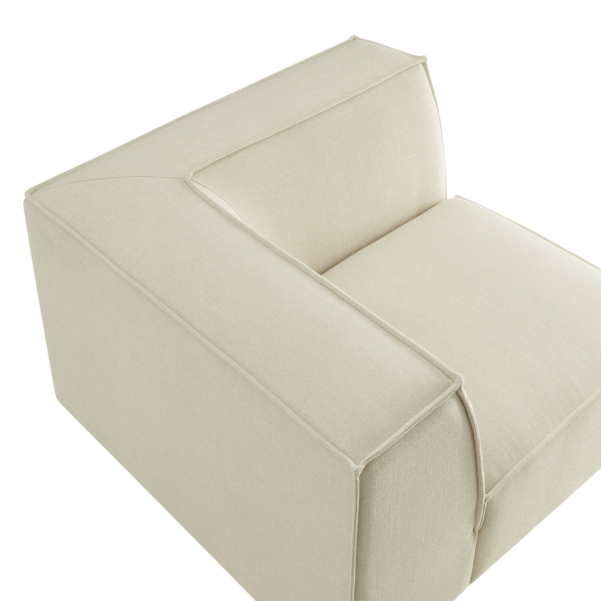 Restore Performance Fabric Upholstered Modular Corner Chair by Modway in beige fabric on Tampa Home & Garden Store