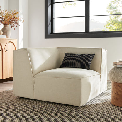 Restore Performance fabric modular corner chair beige by Modway with black striped cushion on Tampa Home & Garden Store