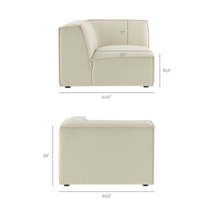 Modway Restore Performance Fabric Upholstered Modular Corner Chair in beige fabric on Tampa Home & Garden Store