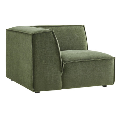 Restore Performance Fabric Upholstered Modular Corner Chair in olive green fabric on Tampa Home & Garden Store