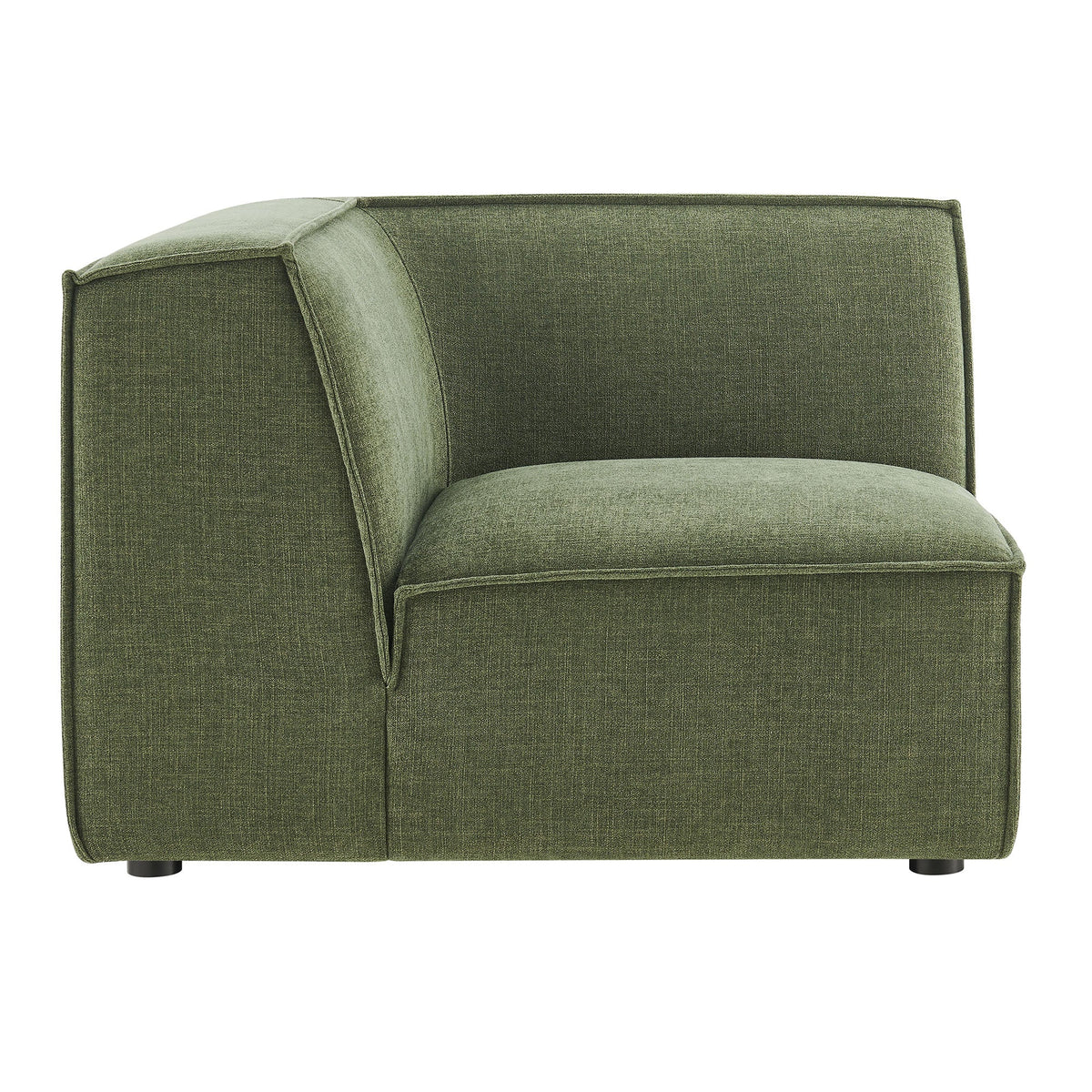 Restore Performance Fabric Upholstered Modular Corner Chair olive green upholstery by Modway on Tampa Home & Garden Store