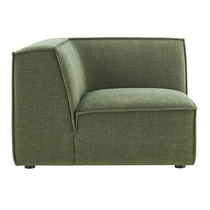 Restore Performance Fabric Upholstered Modular Corner Chair olive green upholstery by Modway on Tampa Home & Garden Store