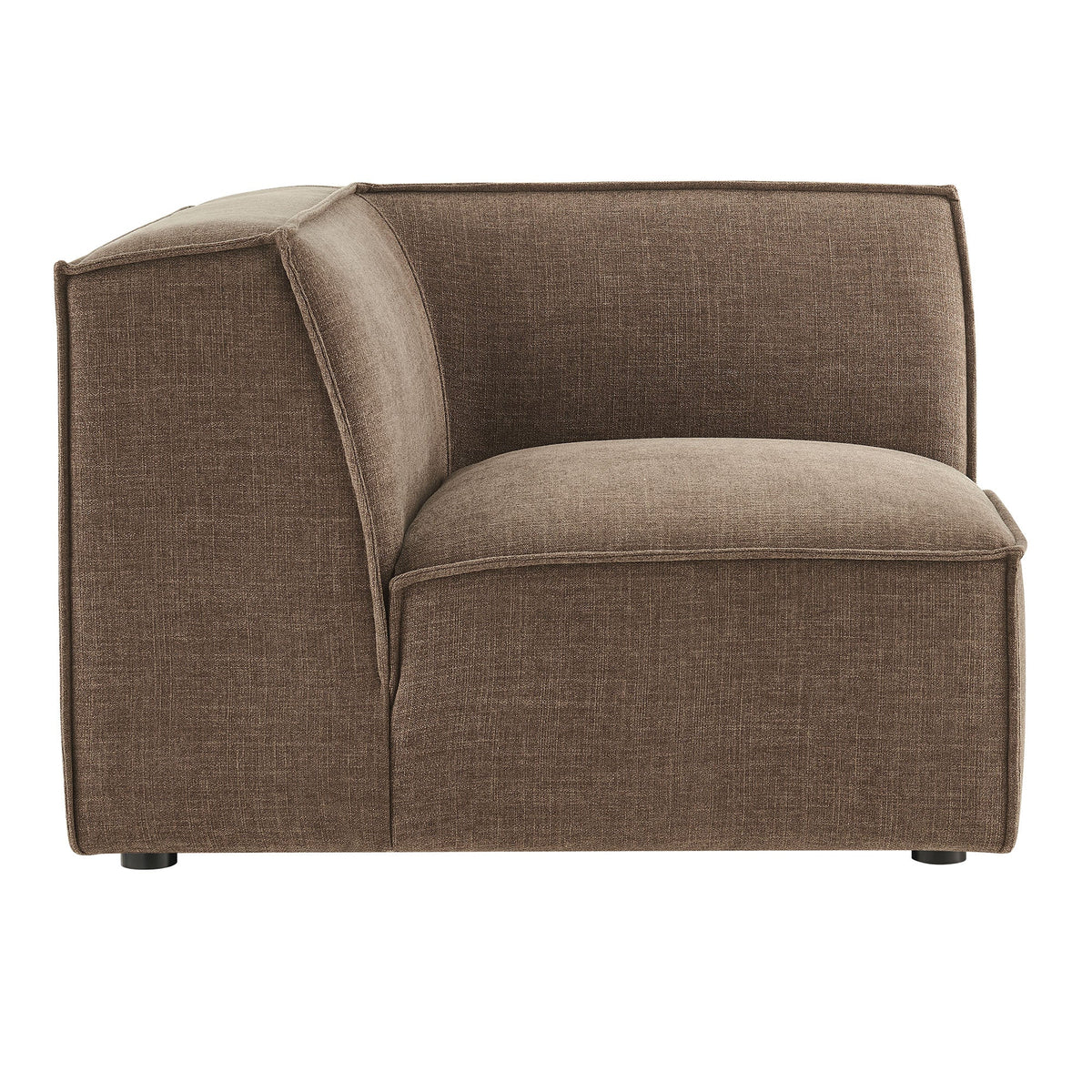 Restore performance fabric upholstered modular corner chair, brown, by Modway on Tampa Home & Garden Store