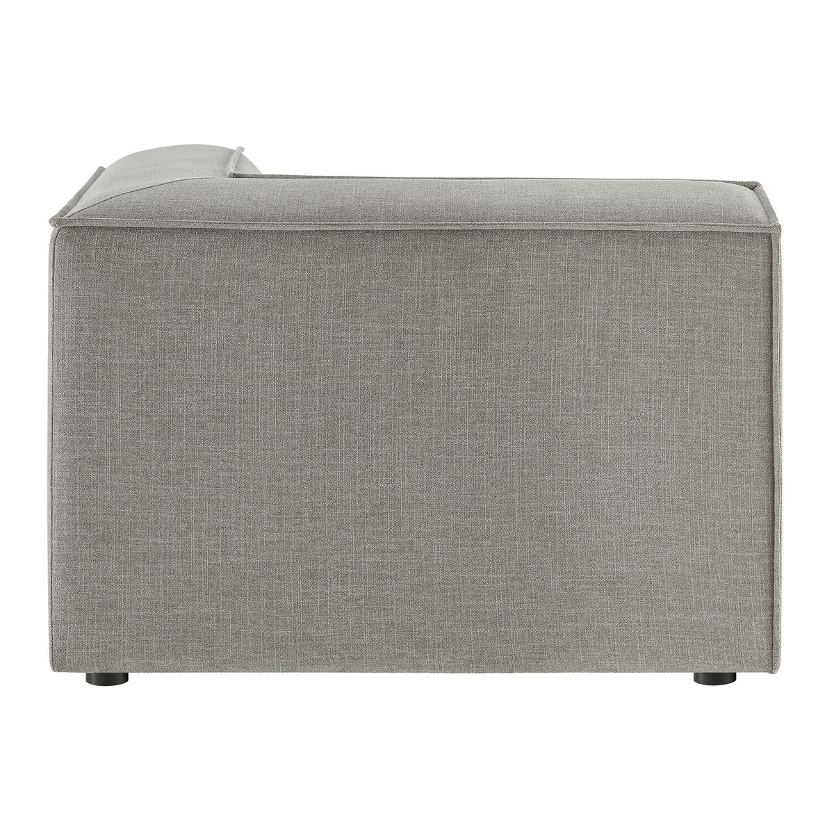 Modular corner chair in gray performance fabric upholstery with black feet HouseOfZazla on Tampa Home & Garden Store