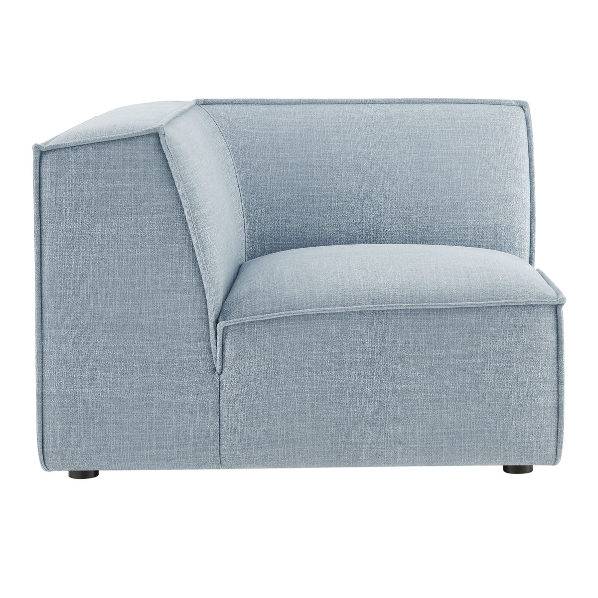 Restore Fabric Modular Corner Chair in light blue with seam details by Modway HouseOfZazla on Tampa Home & Garden Store