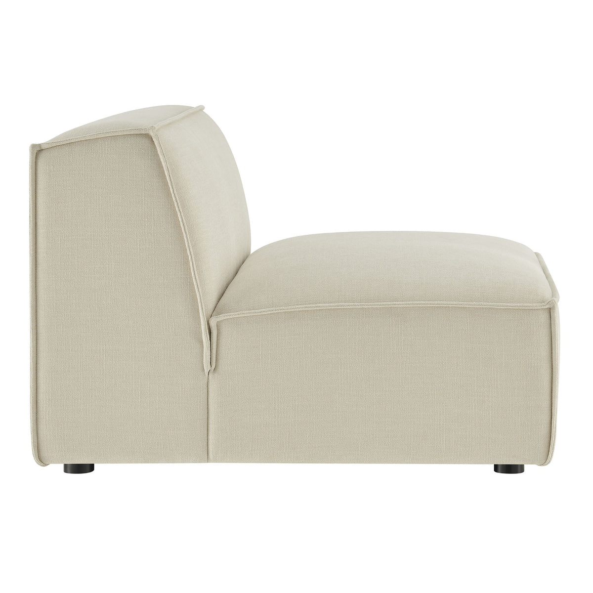 Restore Performance Fabric Upholstered Armless Modular Chair beige fabric by HouseOfZazla on Tampa Home & Garden Store
