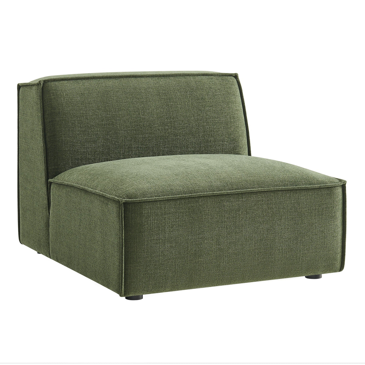 Restore armless modular chair in olive green performance fabric by Modway for HouseOfZazla on Tampa Home & Garden Store