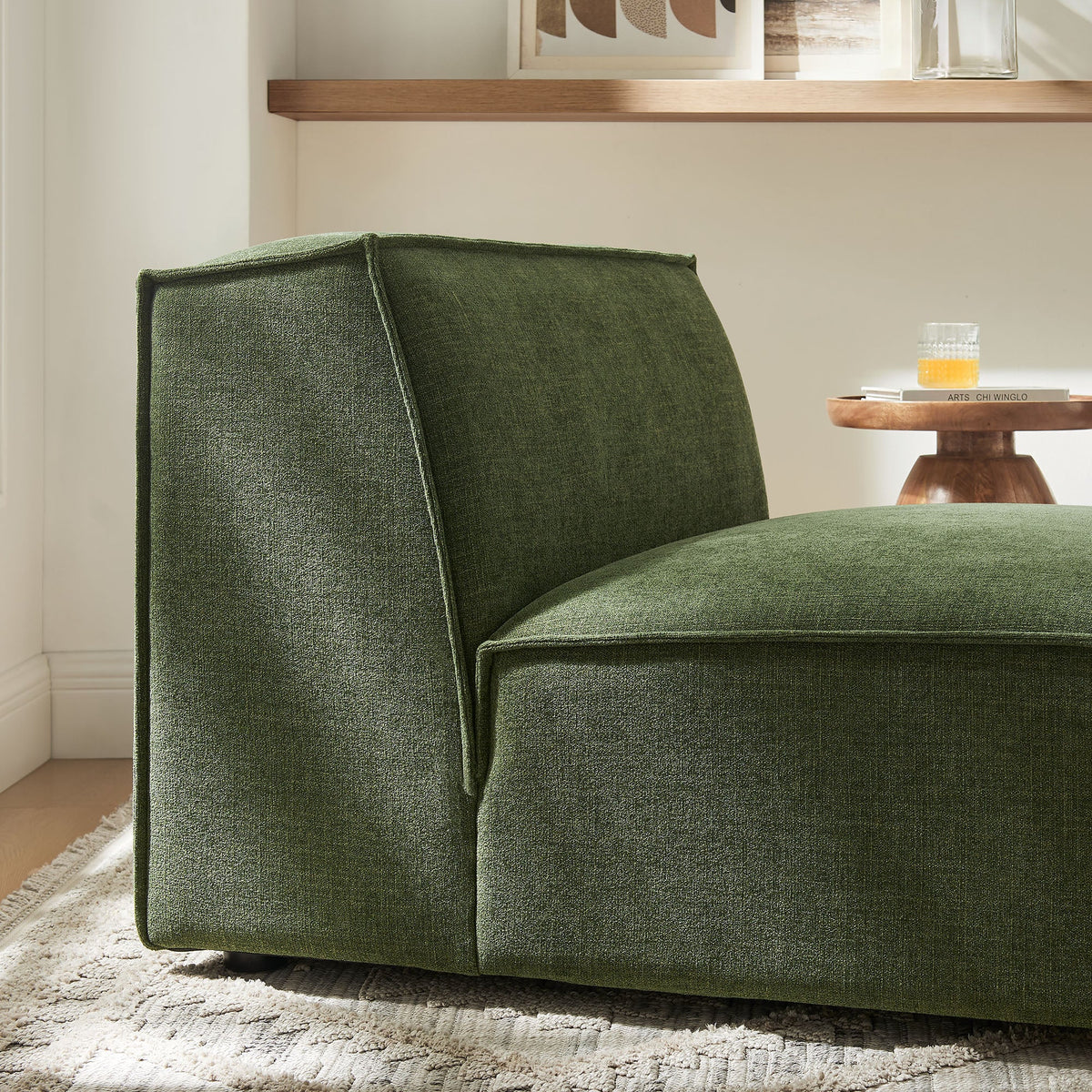 Restore performance fabric armless modular chair in dark green by Modway on Tampa Home & Garden Store