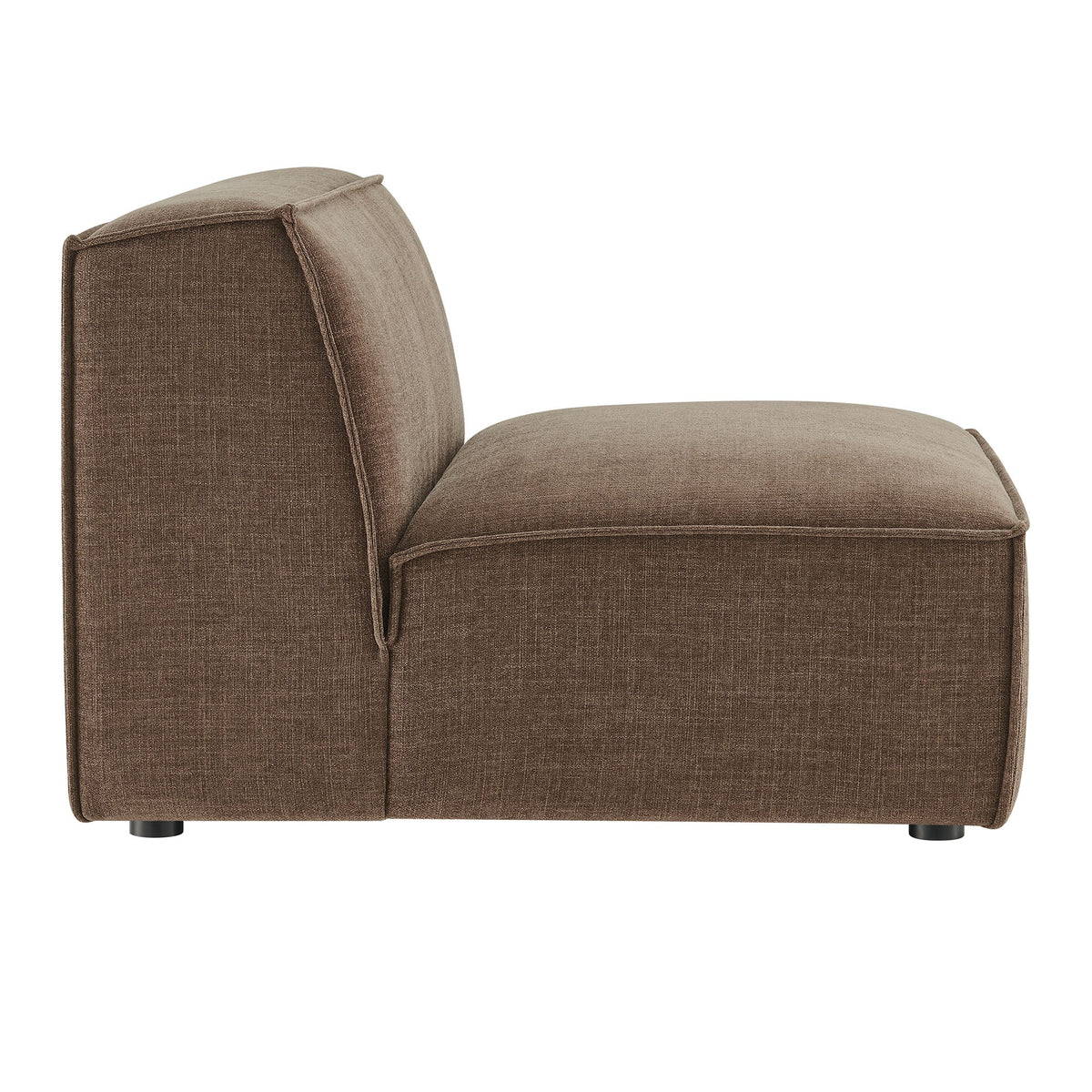 Restore Performance Fabric Upholstered Armless Modular Chair by Modway in brown textured fabric on Tampa Home & Garden Store