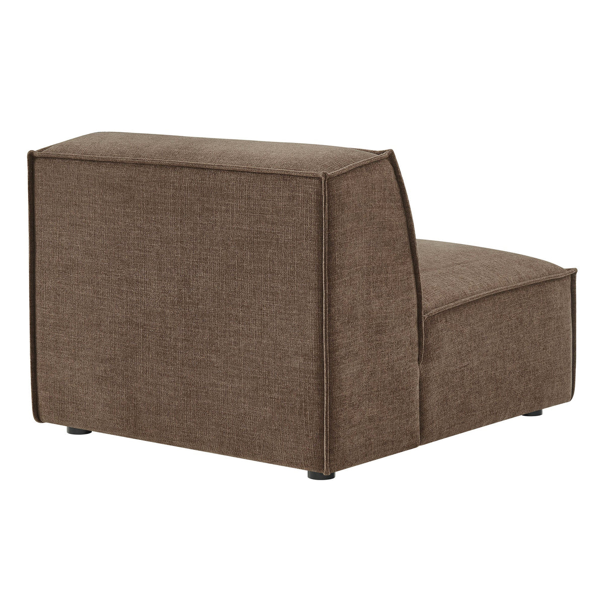 Brown Restore Performance fabric upholstered armless modular chair by Modway on Tampa Home & Garden Store
