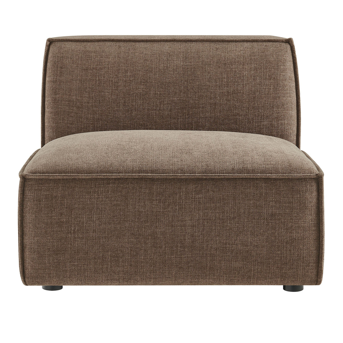 Restore Performance Fabric Upholstered Armless Modular Chair by Modway, brown textured fabric on Tampa Home & Garden Store
