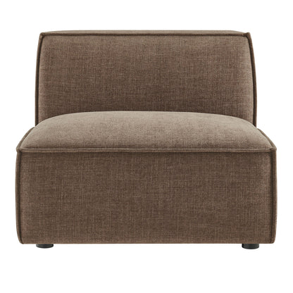 Restore Performance Fabric Upholstered Armless Modular Chair by Modway, brown textured fabric on Tampa Home & Garden Store