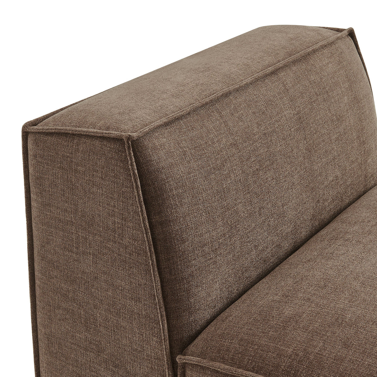 Armless modular chair in brown Restore Performance fabric HouseOfZazla on Tampa Home & Garden Store