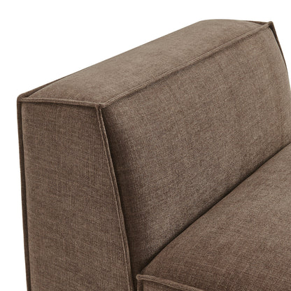 Armless modular chair in brown Restore Performance fabric HouseOfZazla on Tampa Home & Garden Store