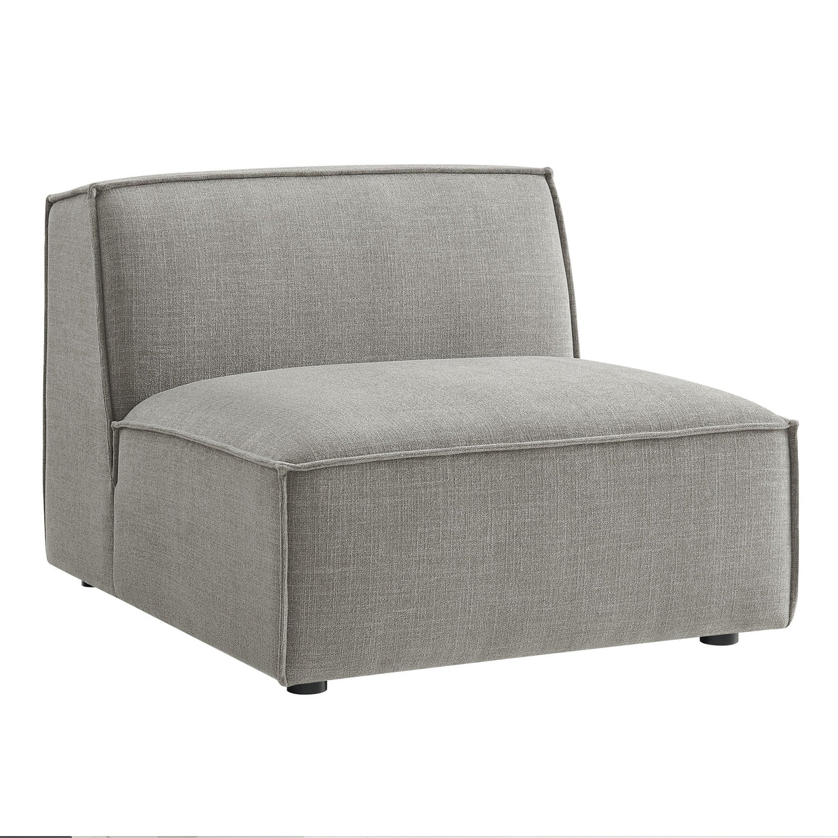 Restore Performance Fabric Upholstered Armless Modular Chair in gray fabric by Modway on Tampa Home & Garden Store
