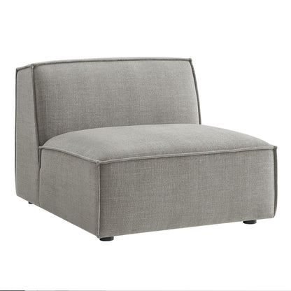 Restore Performance Fabric Upholstered Armless Modular Chair in gray fabric by Modway on Tampa Home & Garden Store