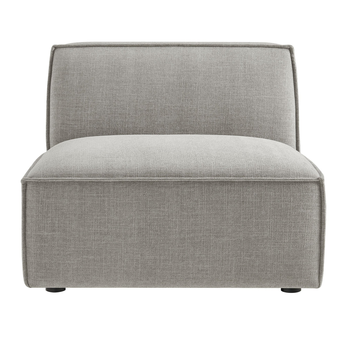 Restore performance fabric upholstered armless modular chair by Modway in gray on Tampa Home & Garden Store