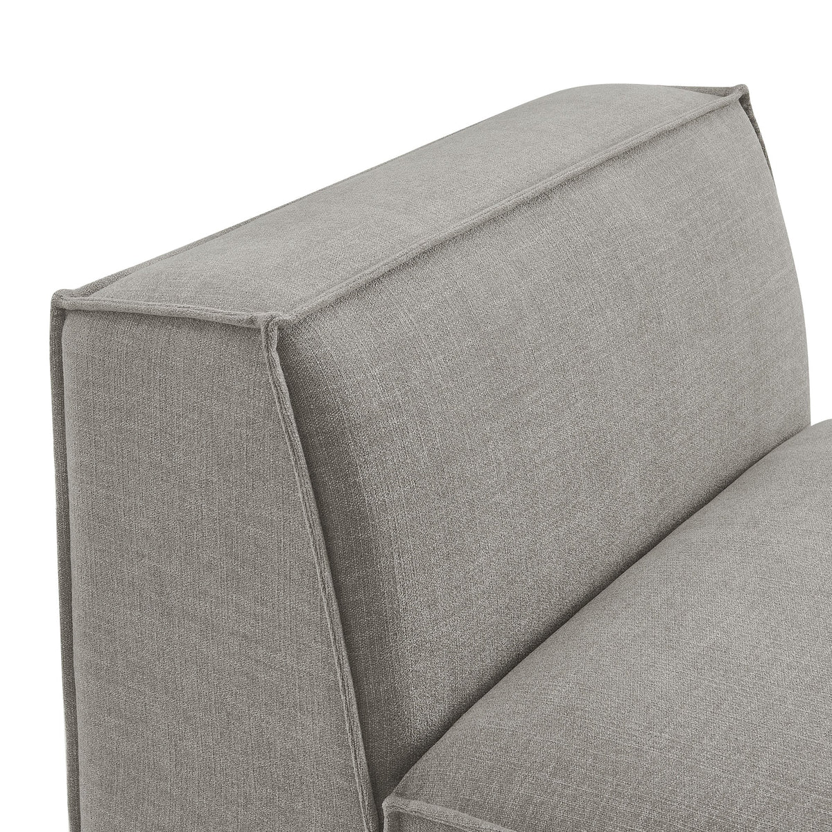 Armless modular chair in light gray Restore performance fabric; textured seam by Modway on Tampa Home & Garden Store