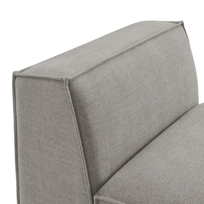 Armless modular chair in light gray Restore performance fabric; textured seam by Modway on Tampa Home & Garden Store