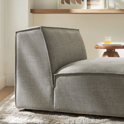 Restore Performance Fabric Armless Modular Chair gray fabric by HouseOfZazla on Tampa Home & Garden Store