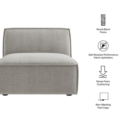 Armless modular chair in grey Restore Performance fabric upholstery by HouseOfZazla on Tampa Home & Garden Store