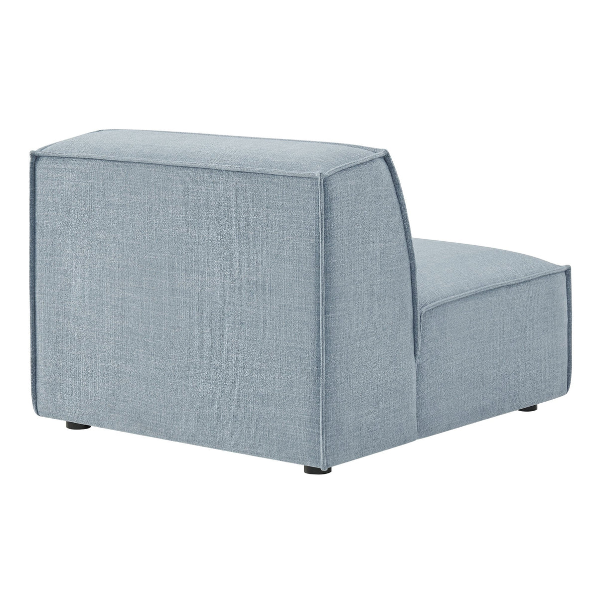 Modway Restore performance fabric armless modular chair in blue-gray upholstery on Tampa Home & Garden Store
