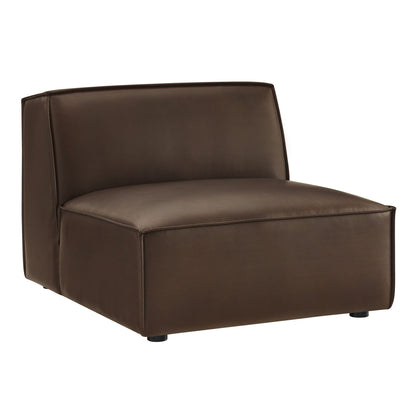 Restore Vegan Leather Armless Modular Chair brown vegan leather modular seating by Modway on Tampa Home & Garden Store