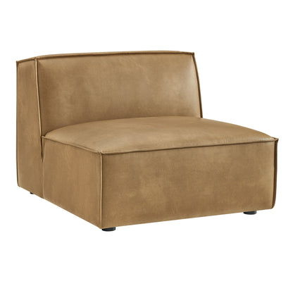 Restore vegan leather armless modular chair in tan by Modway for HouseOfZazla on Tampa Home & Garden Store