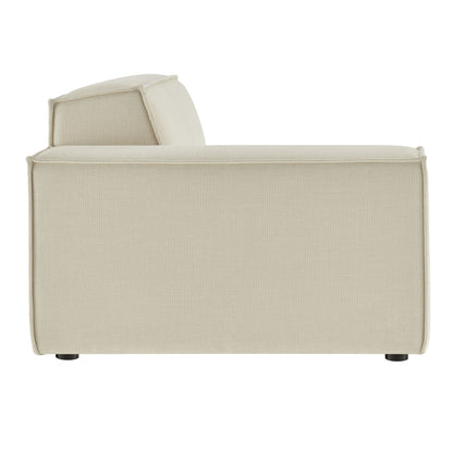 Left-facing modular lounge chair in beige Restore Performance fabric by Modway on Tampa Home & Garden Store