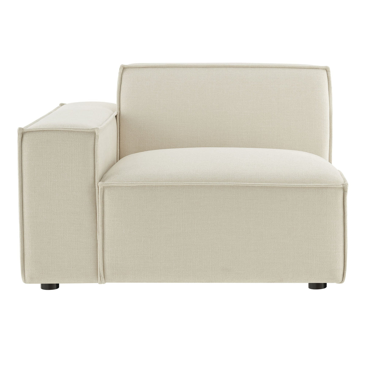 Restore Performance Fabric upholstered left-facing modular lounge chair by Modway in beige fabric on Tampa Home & Garden Store