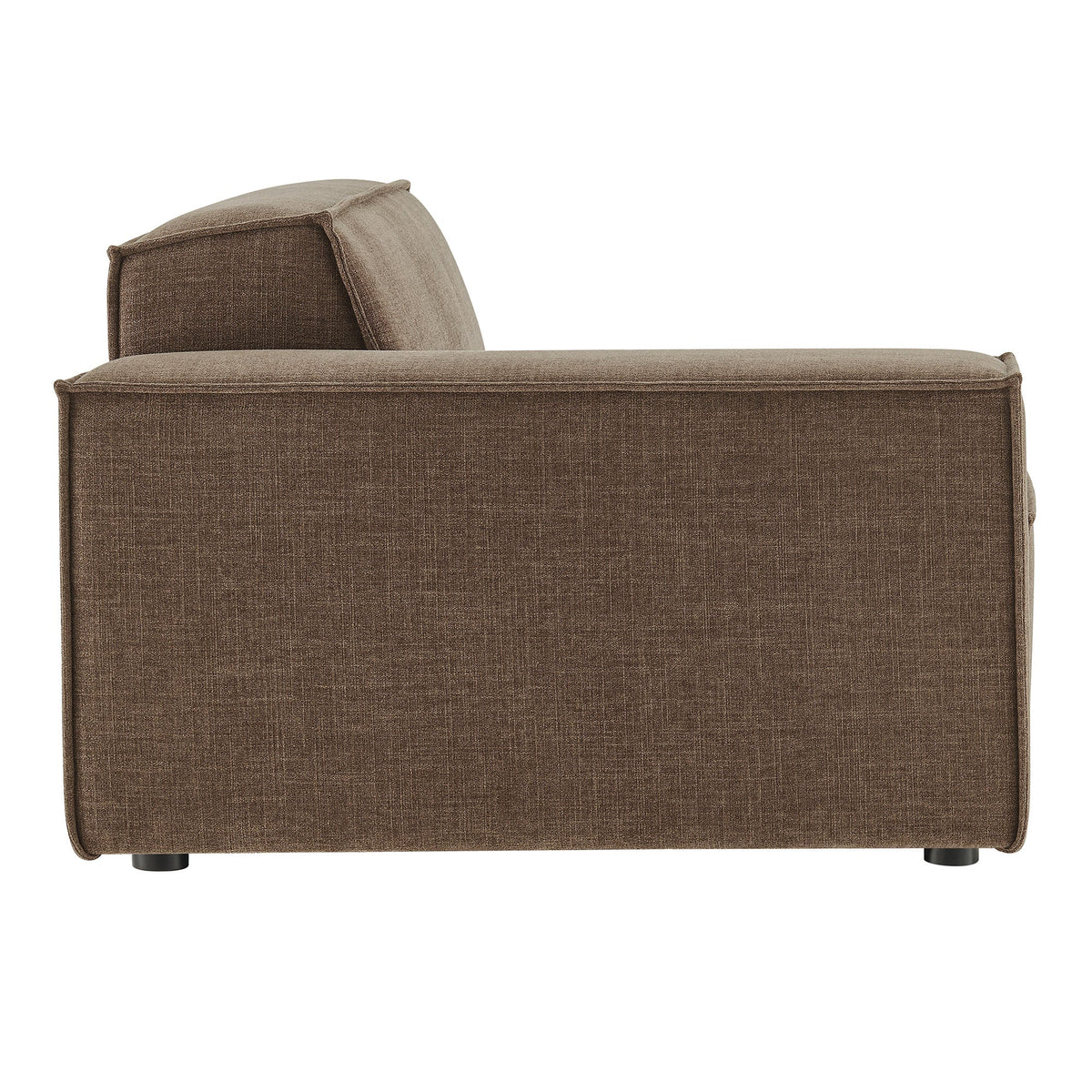 Restore Performance fabric upholstered left-facing modular lounge chair in brown by Modway on Tampa Home & Garden Store