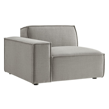 Left-facing modular lounge chair in gray Restore Performance fabric by HouseOfZazla on Tampa Home & Garden Store