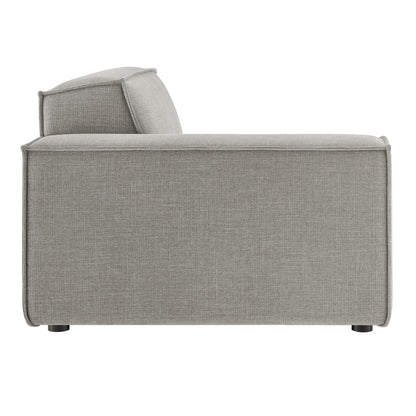 Restore Performance Fabric upholstered left-facing modular lounge chair gray fabric by HouseOfZazla on Tampa Home & Garden Store
