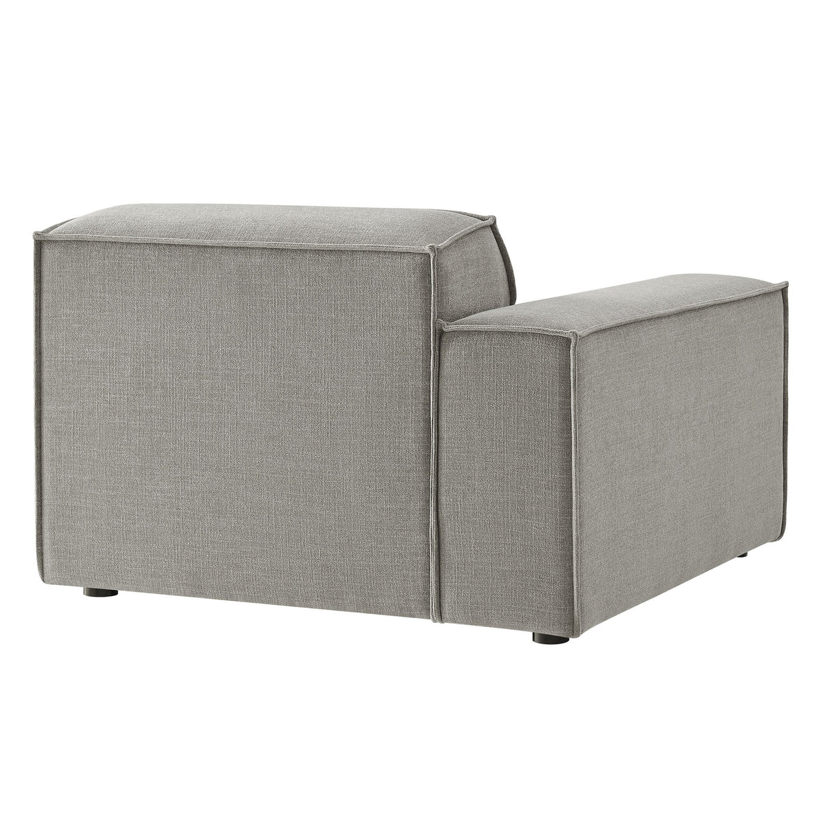 Left-facing modular lounge chair in gray Restore Performance fabric by HouseOfZazla on Tampa Home & Garden Store