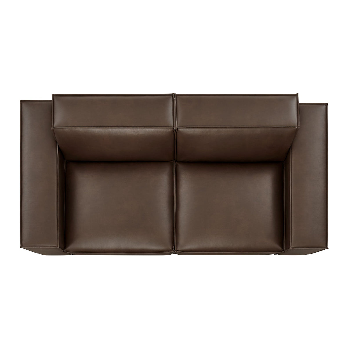 Modway Restore 2-Piece vegan leather modular loveseat espresso/toast finish on Tampa Home & Garden Store
