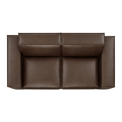 Modway Restore 2-Piece vegan leather modular loveseat espresso/toast finish on Tampa Home & Garden Store