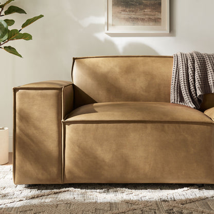 Restore 2-Piece Vegan Leather Modular Loveseat by Modway Espresso / Toast, 2-piece set on Tampa Home & Garden Store