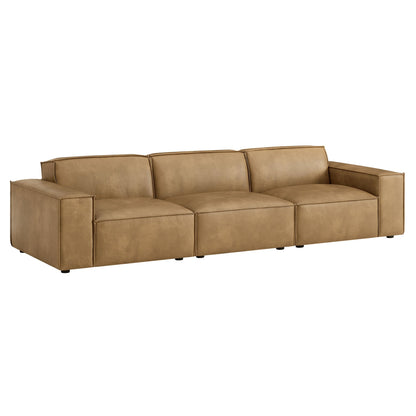 Restore 3-piece vegan leather modular sofa set in tan by Modway on Tampa Home & Garden Store