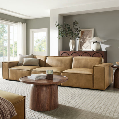 Restore 3-Piece Vegan Leather Modular Sofa Set tan, modular by Modway on Tampa Home & Garden Store